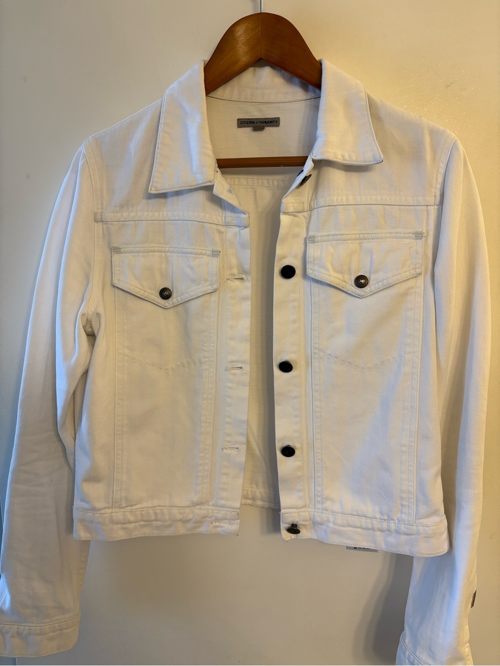 Citizens Of Humanity White Denim Jacket - Women Size Large
